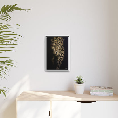 Leopard at Night Framed Wall Art