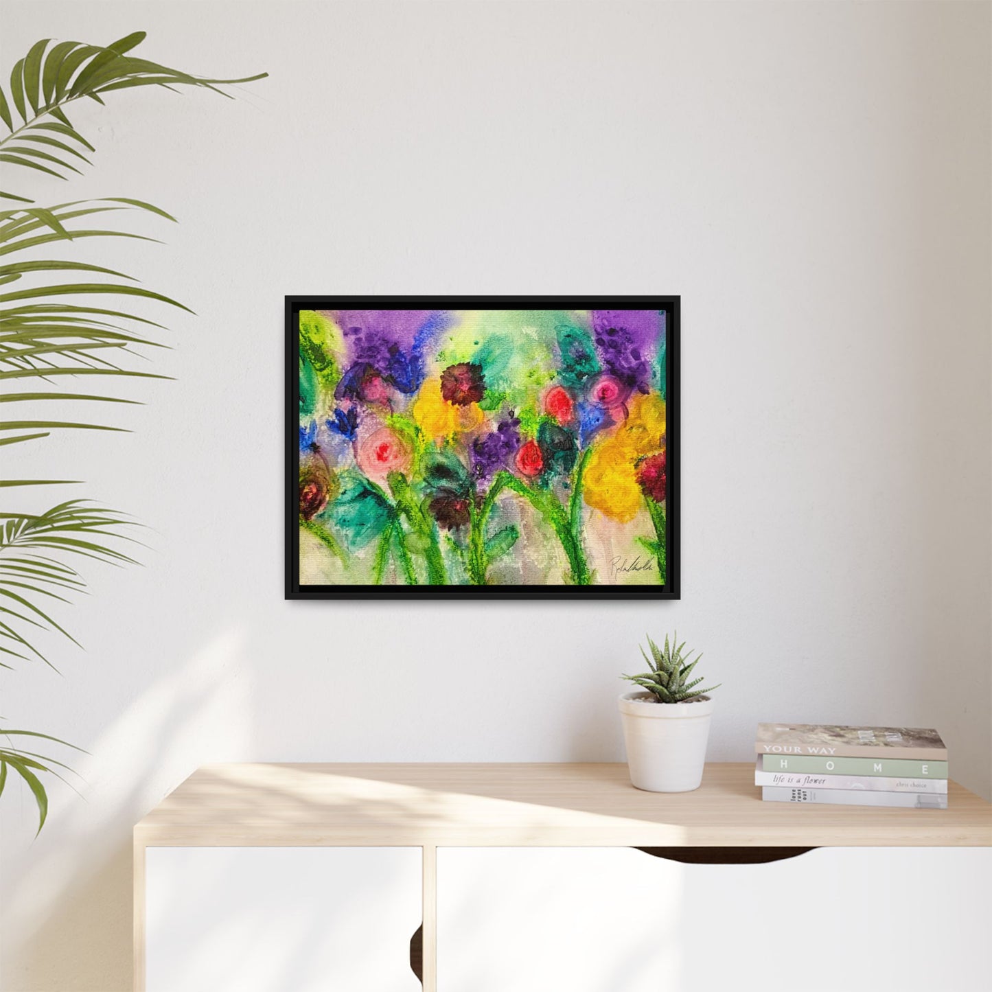 Abstract Flowers Framed Wall Art