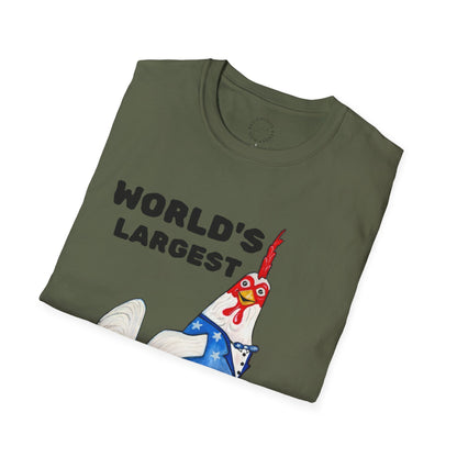World's Largest Chicken T-Shirt — Funny Patriotic Rooster Tee
