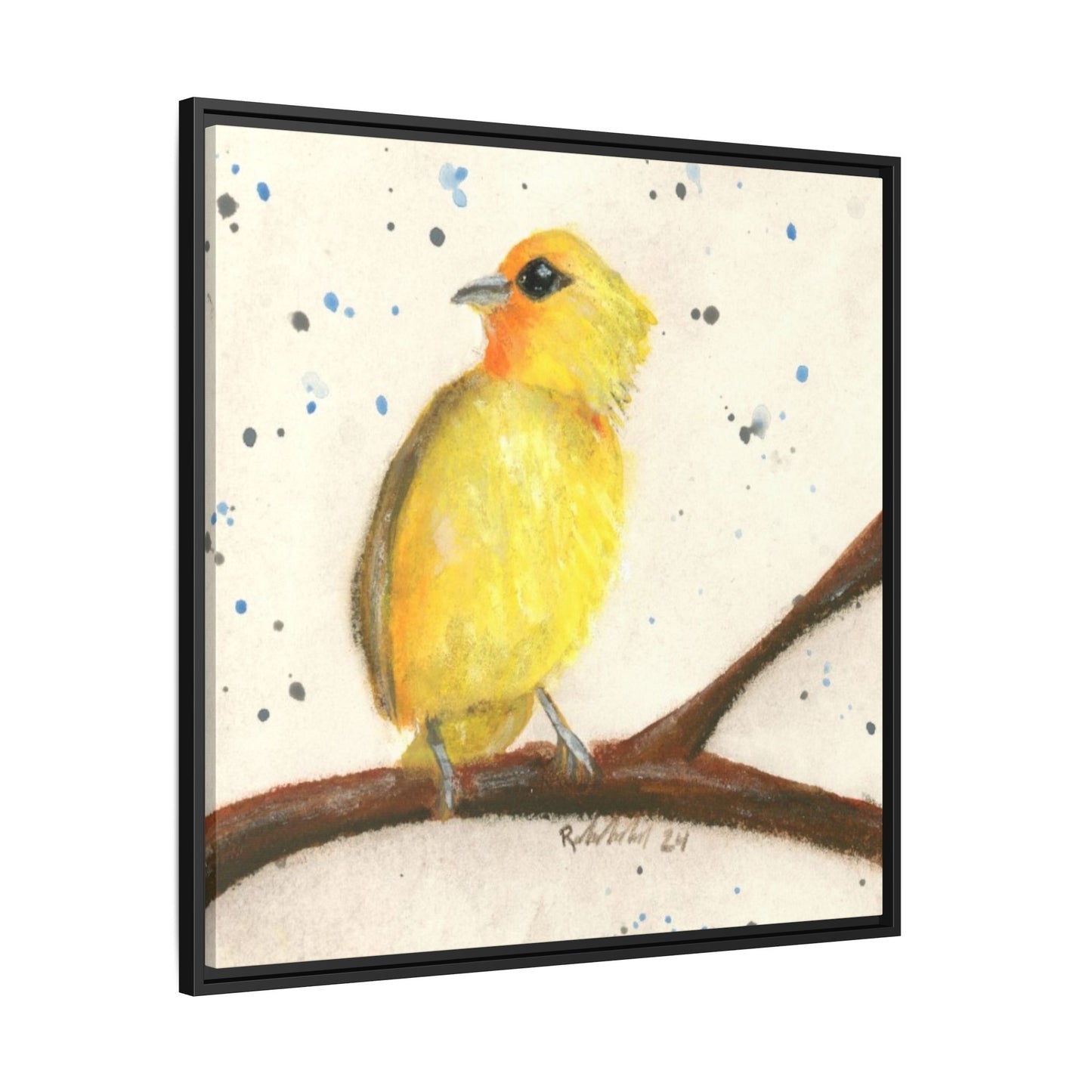 Yellow Canary Bird Framed Wall Art