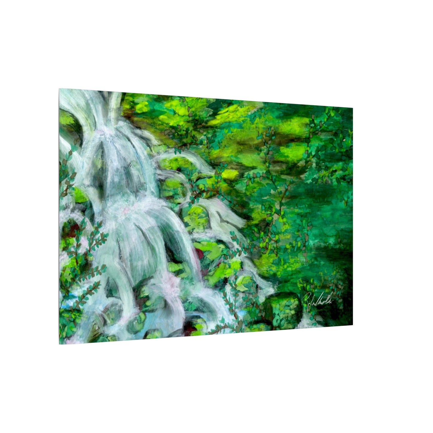 Mossy Waterfall Canvas Gallery Wrap
