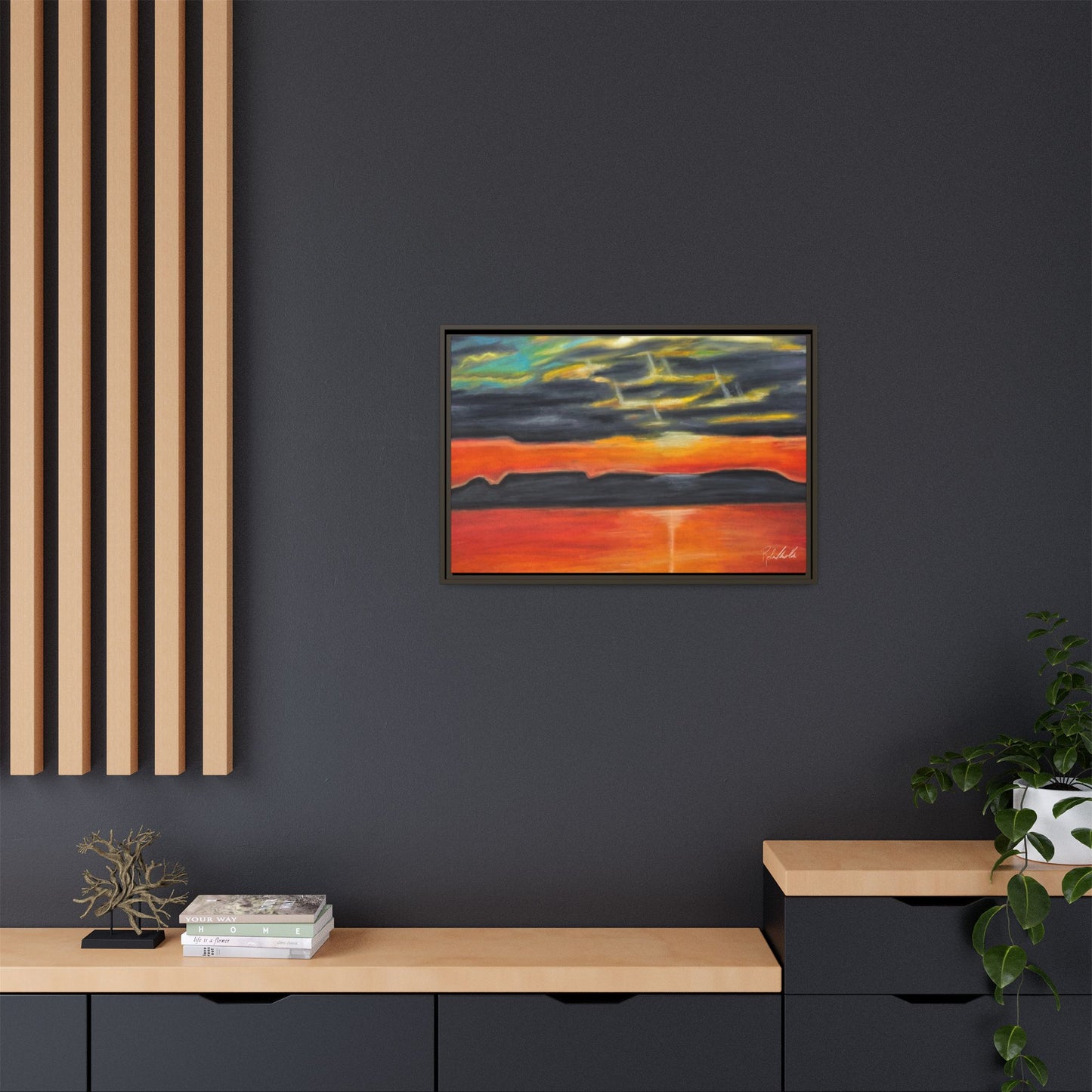 Sleeping Giant at Sunset Framed Wall Art