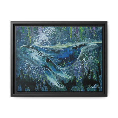 Watercolor Whale Framed Wall Art