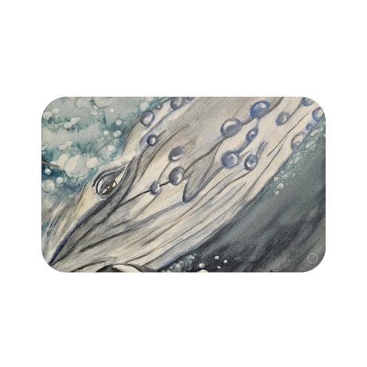 Humpback Whale Bath Mat  Anti-Slip, 100% Microfiber Rug- Home & Bathroom Supplies