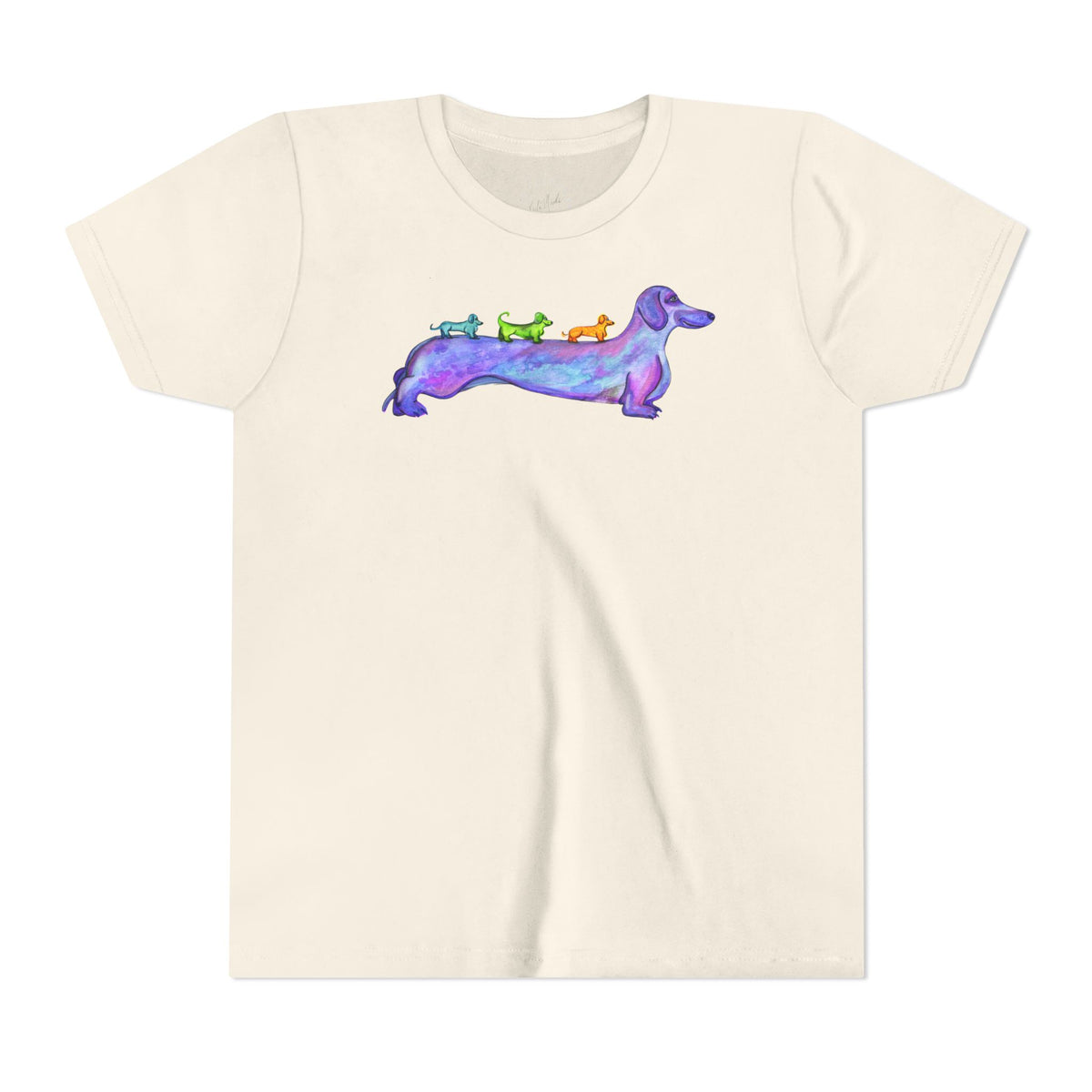Dachshund Rainbow Crew Youth Tee