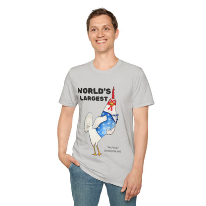World's Largest Chicken T-Shirt — Funny Patriotic Rooster Tee