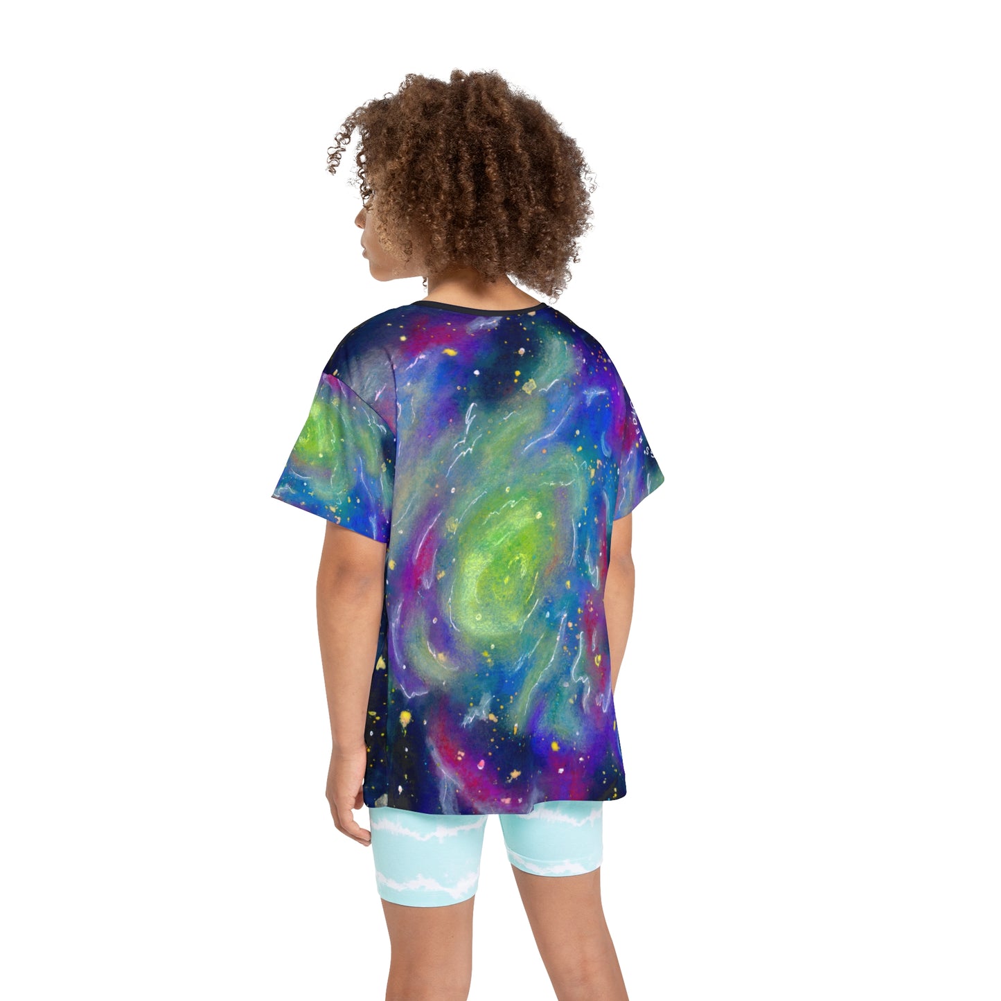 Rainbow Vortex Galaxy Kids Sports Jersey (AOP)