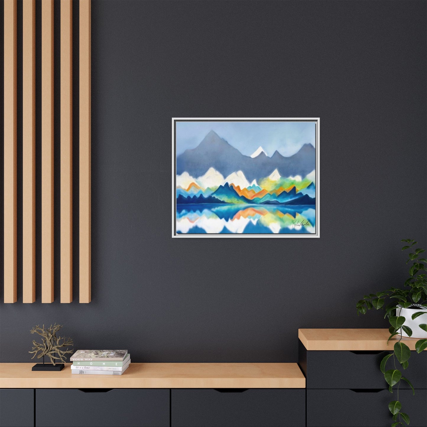 Blue and Gray Smokey Mountains Framed Wall Art