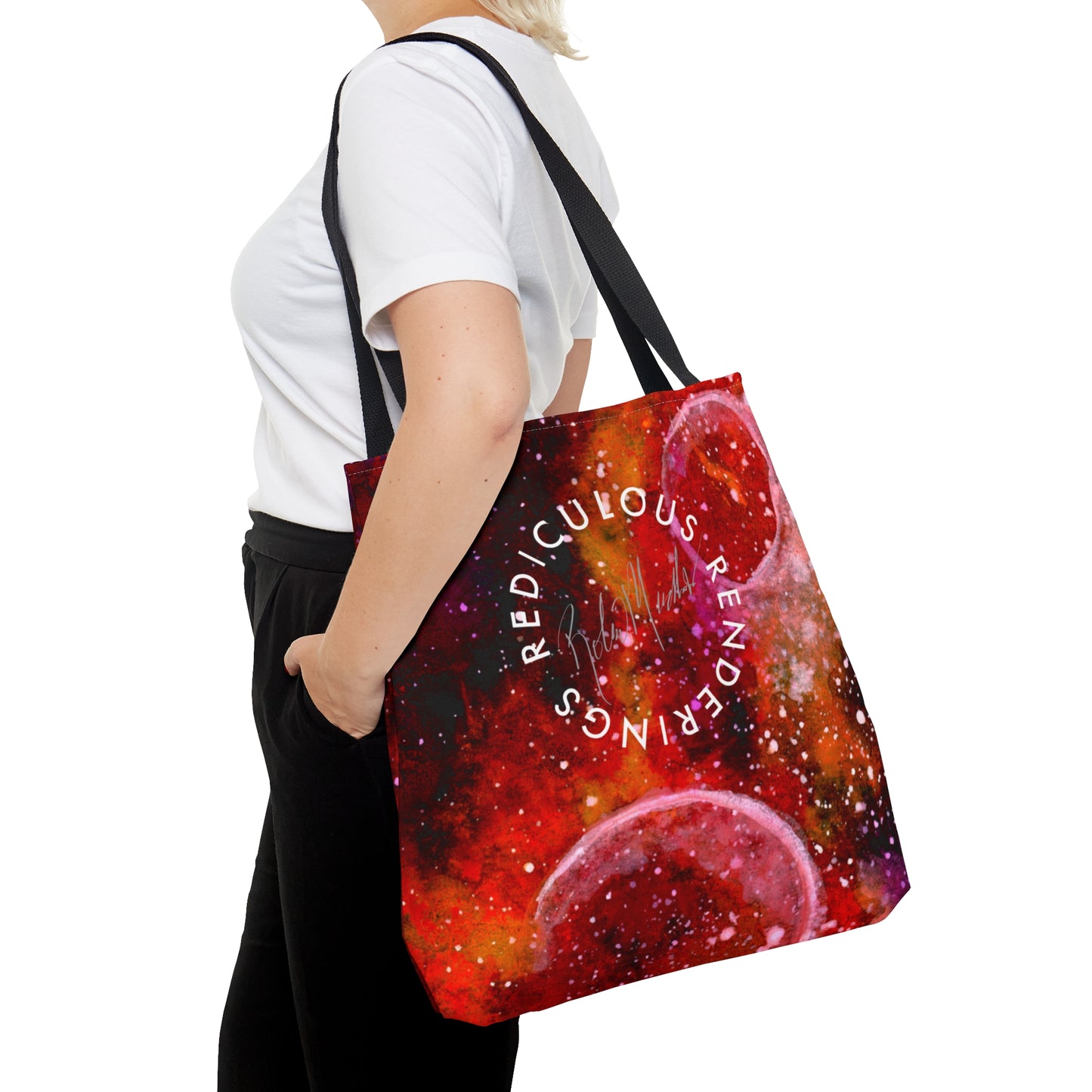 Orange Moons Galaxy Tote