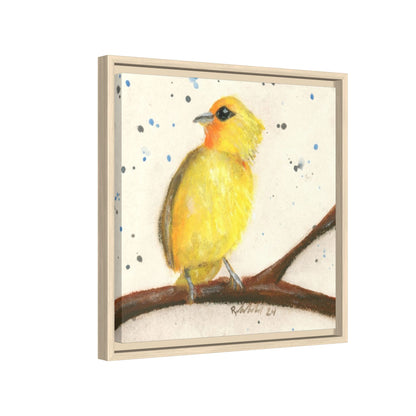 Yellow Canary Bird Framed Wall Art