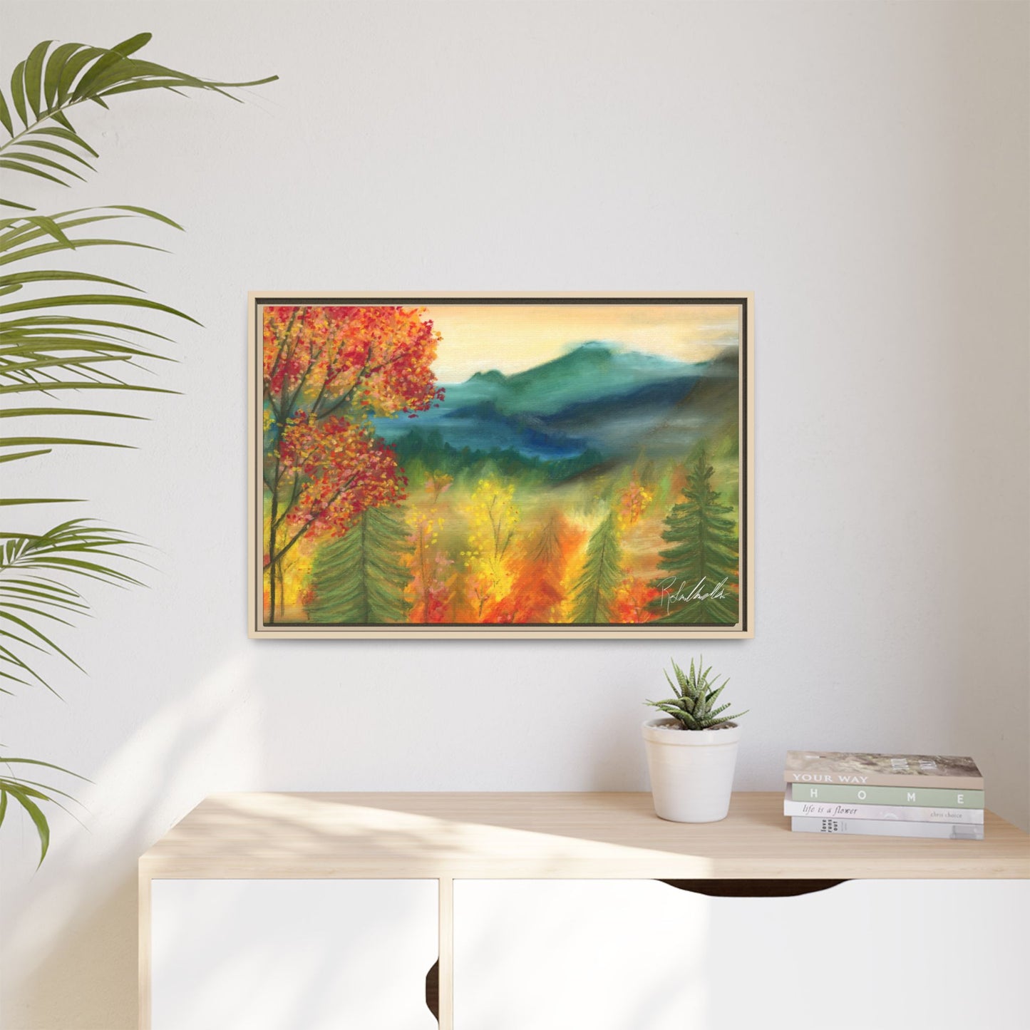 Fall Mountains Framed Wall Art