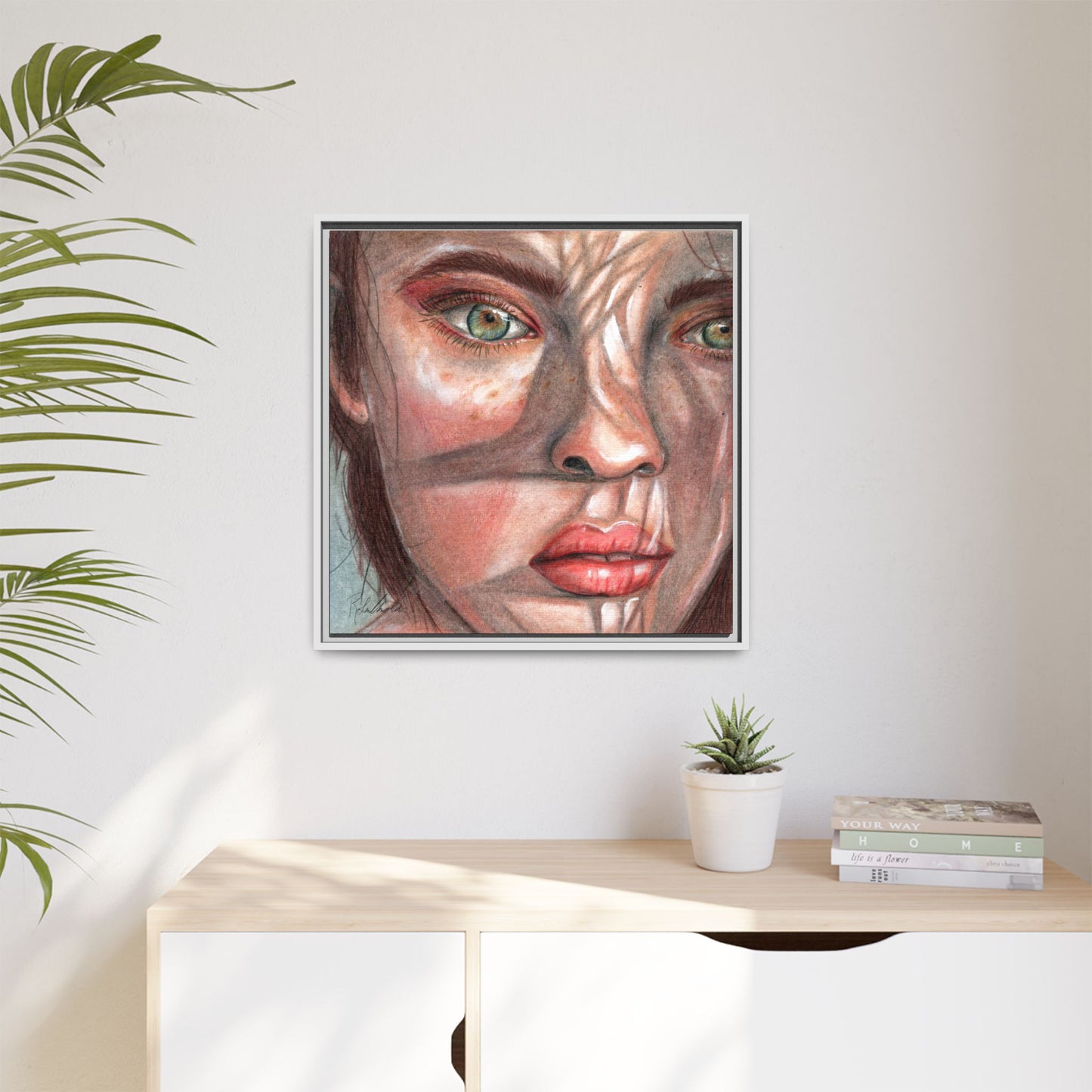 Woman In the Shadows Framed Wall Art