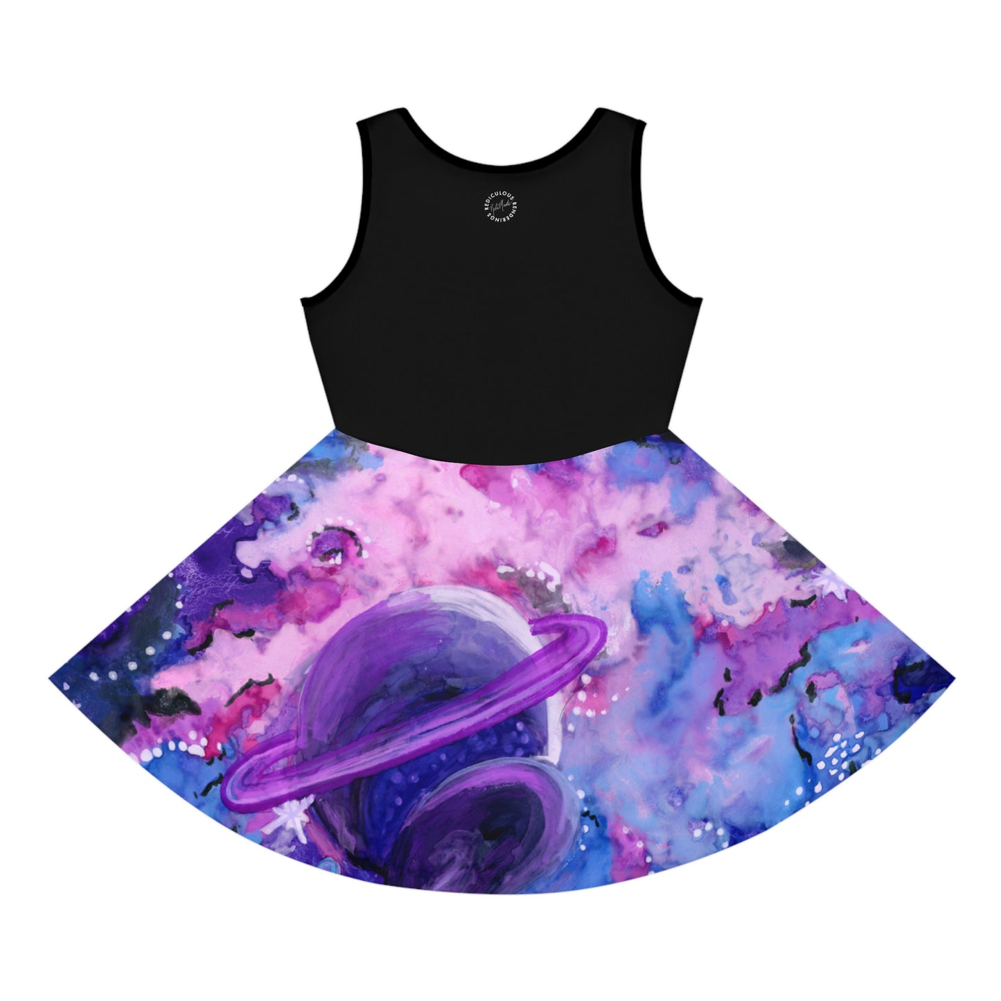 Purple Galaxy Girls' Sleeveless Sundress (AOP)