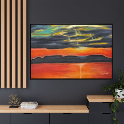 Sleeping Giant at Sunset Framed Wall Art