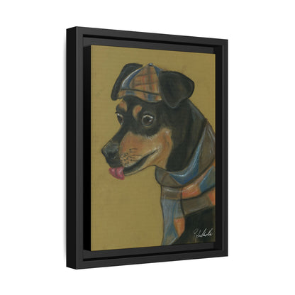Small Chihuahua Dog in Hat Framed Wall Art