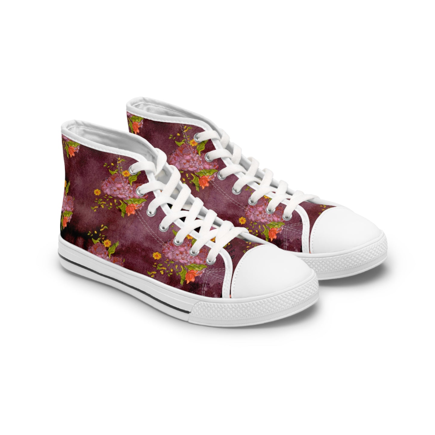 Vintage Flowers Unisex Classic High Top Sneakers