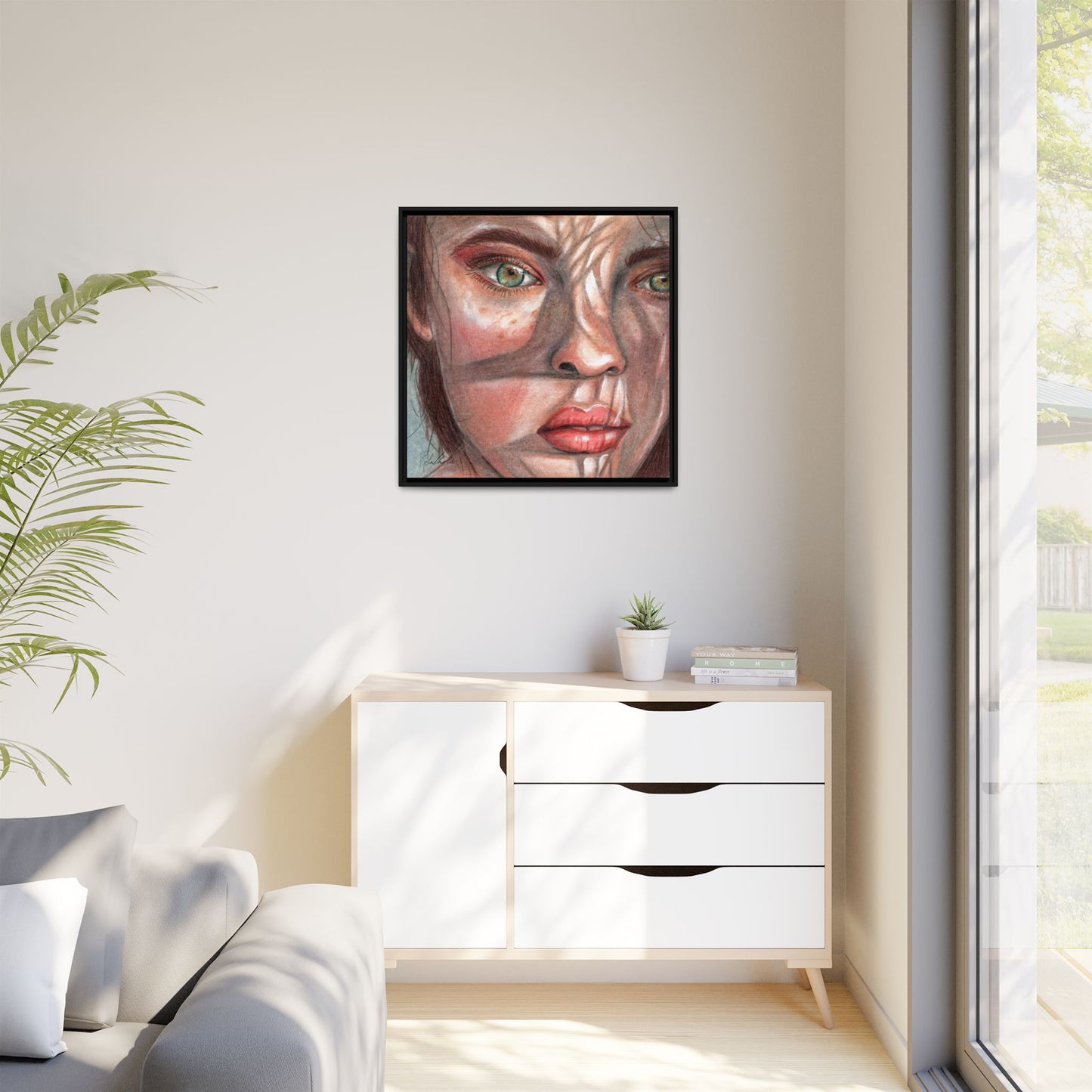 Woman In the Shadows Framed Wall Art