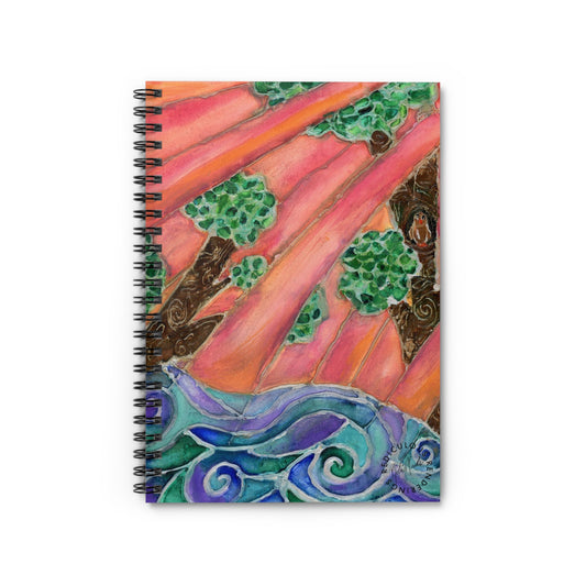 Sunset Tree Ruled Line Notebook 118 Pages, Printed Cover