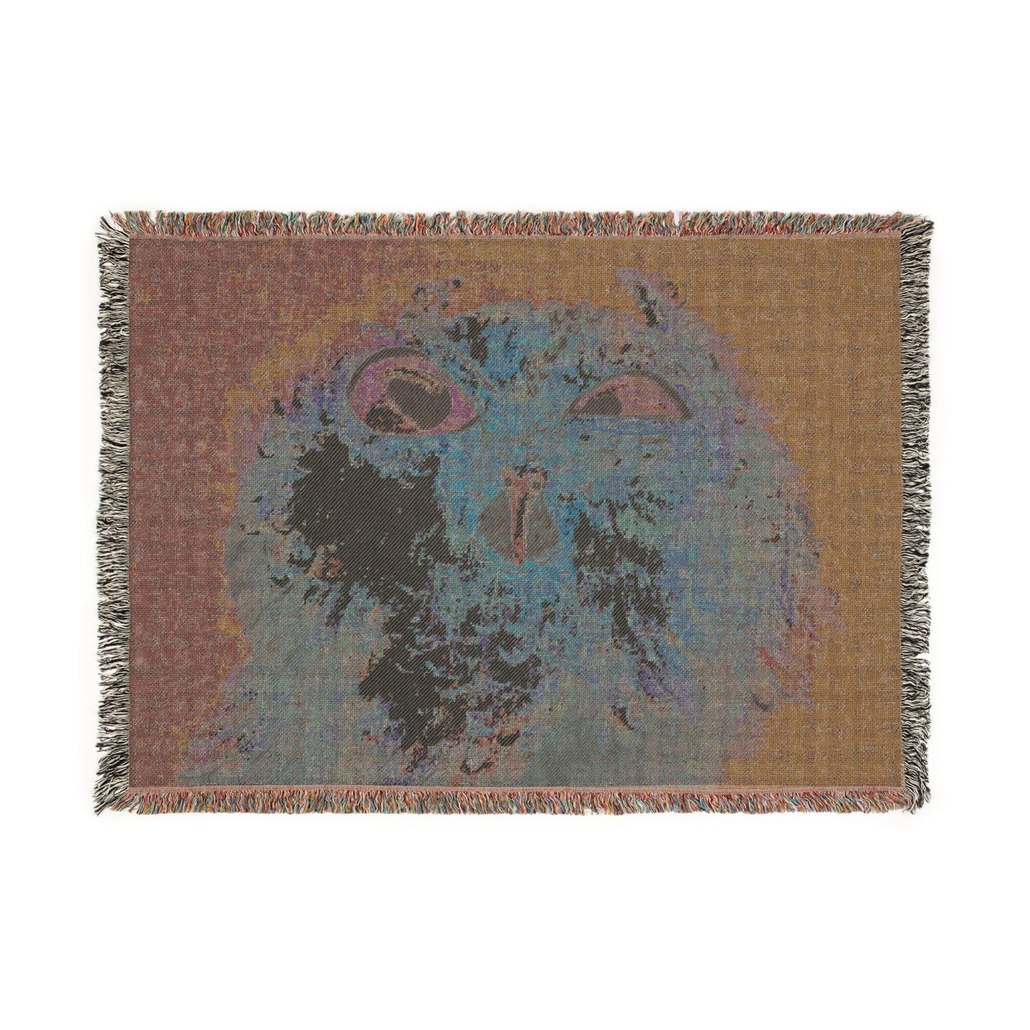 Woven Blanket — Colorful Whimsical Owl Throw Blanket