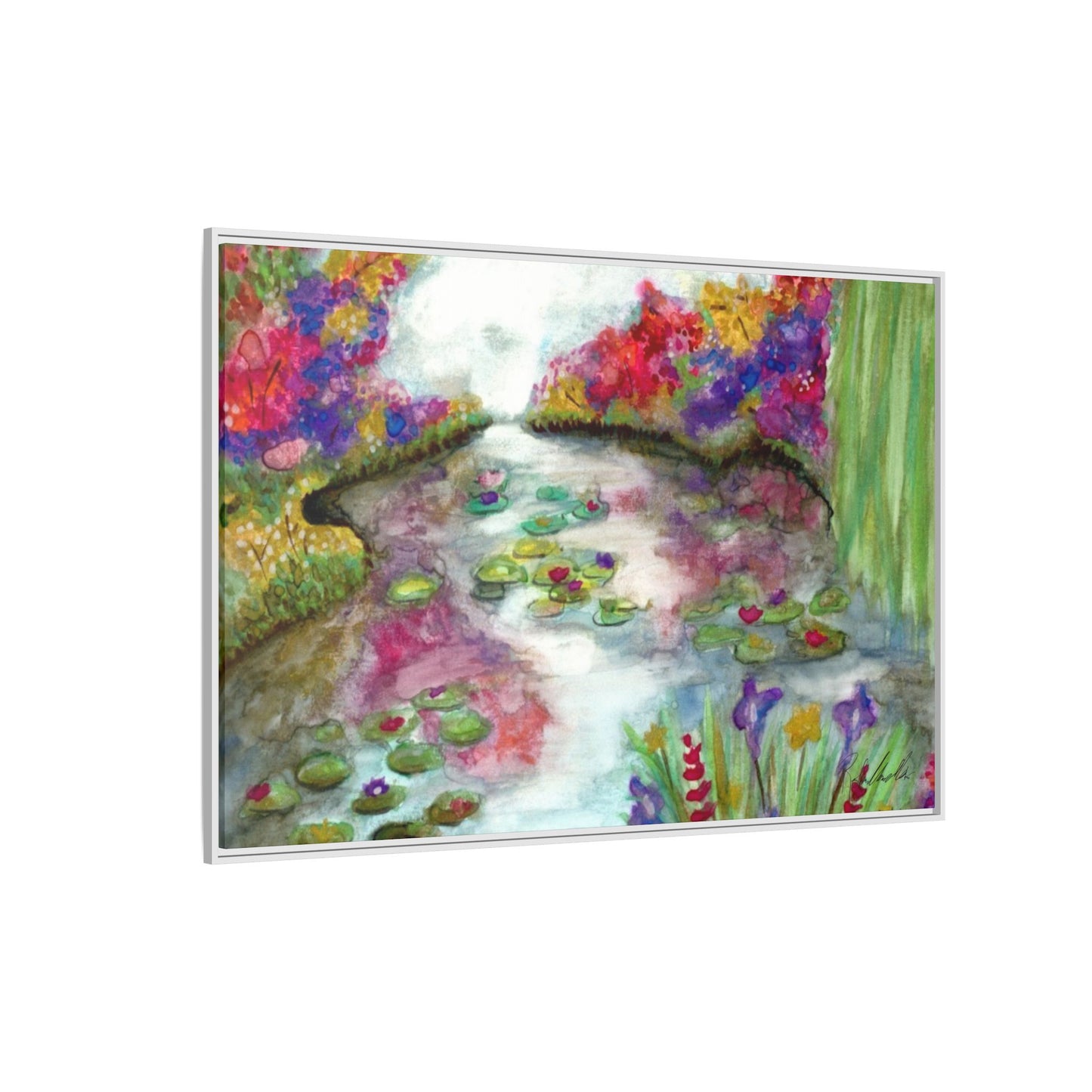 Floral Summer Pond Framed Wall Art