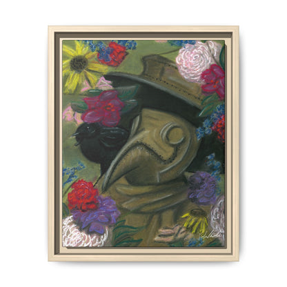 Plague Doctor and Raven Framed Wall Art