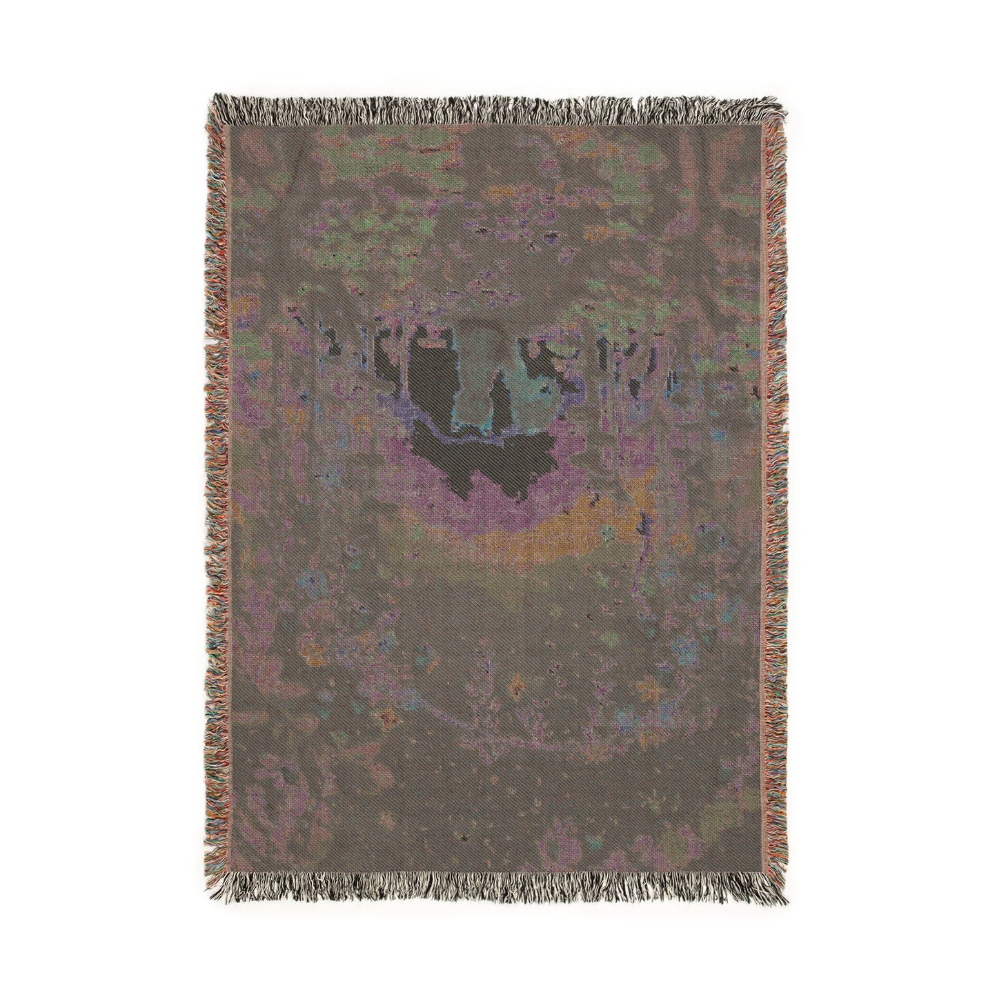 Starry Forest Woven Blanket — Cozy Moonlit Camping Throw