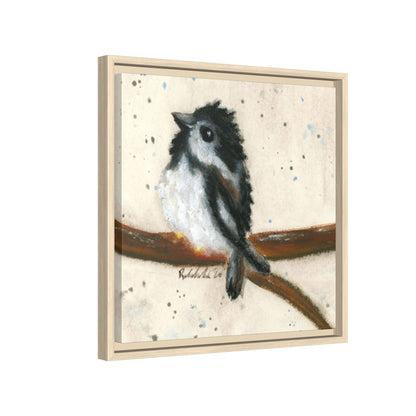 Black Finch Bird Framed Wall Art