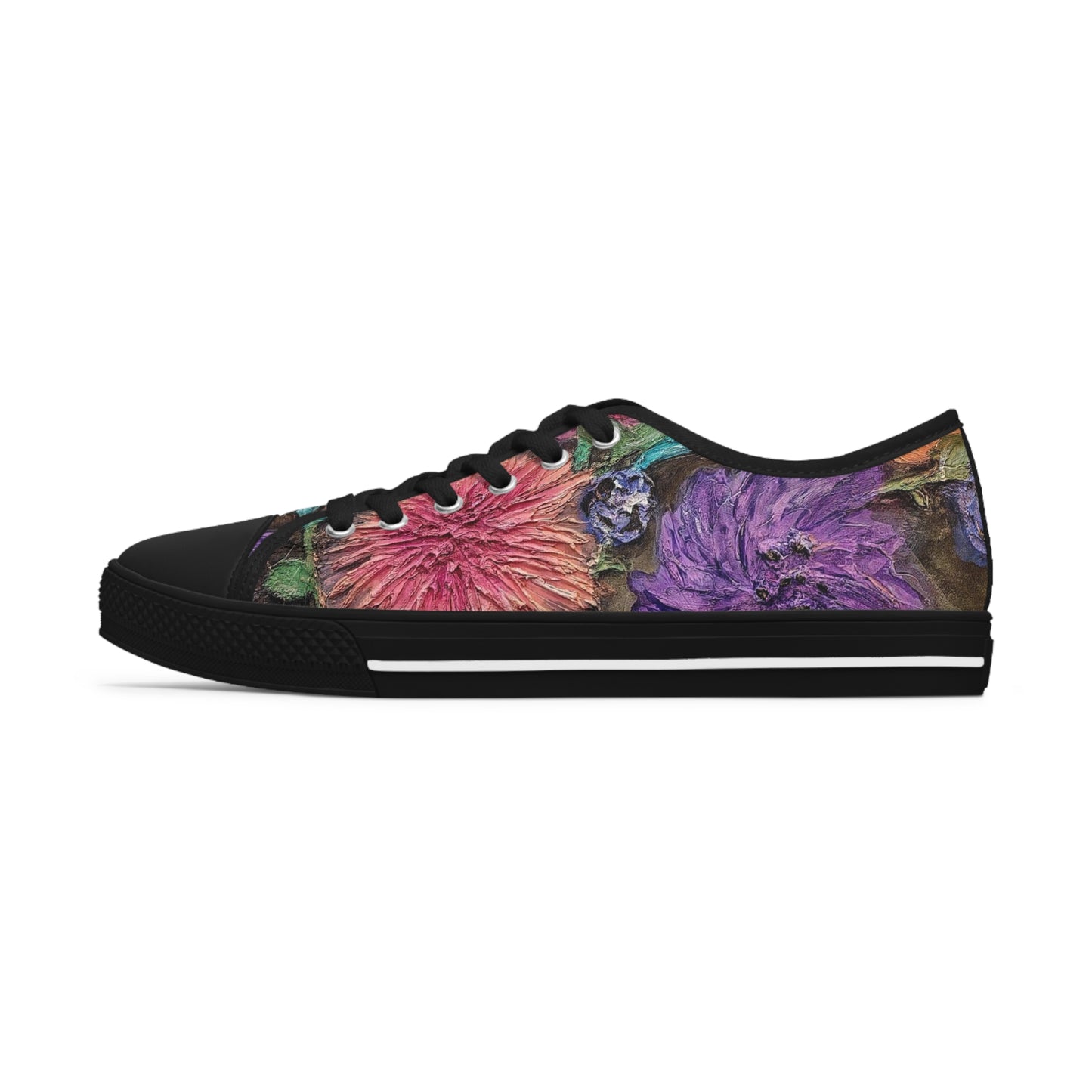 Flower Unisex Low-Top Sneakers Closed Toe Casual Walking Fashion Shoes