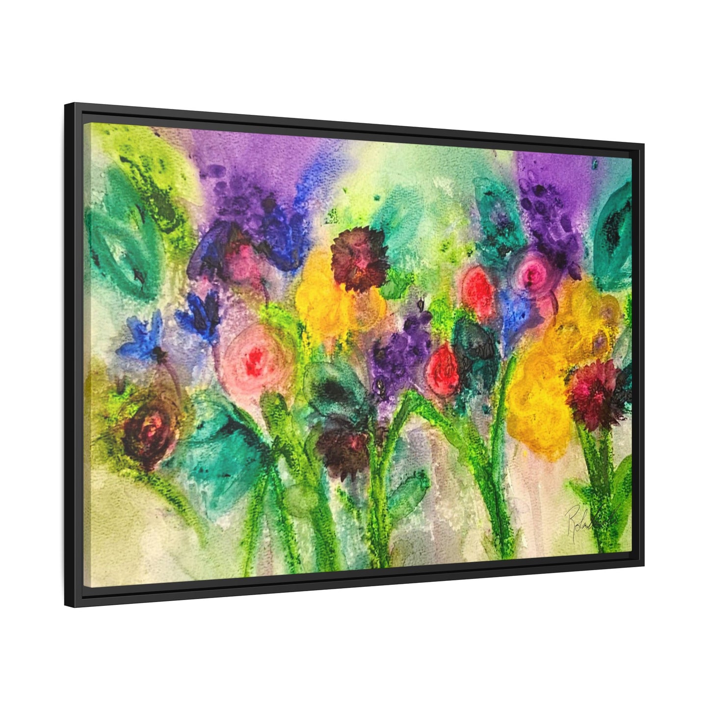 Abstract Flowers Framed Wall Art