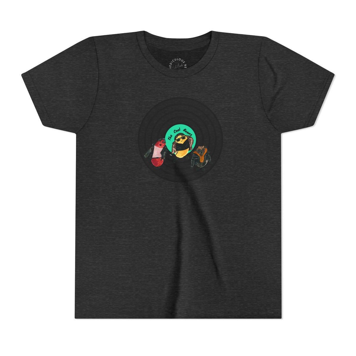 Youth Tee — Cute Cool Beans Retro Vinyl Graphic