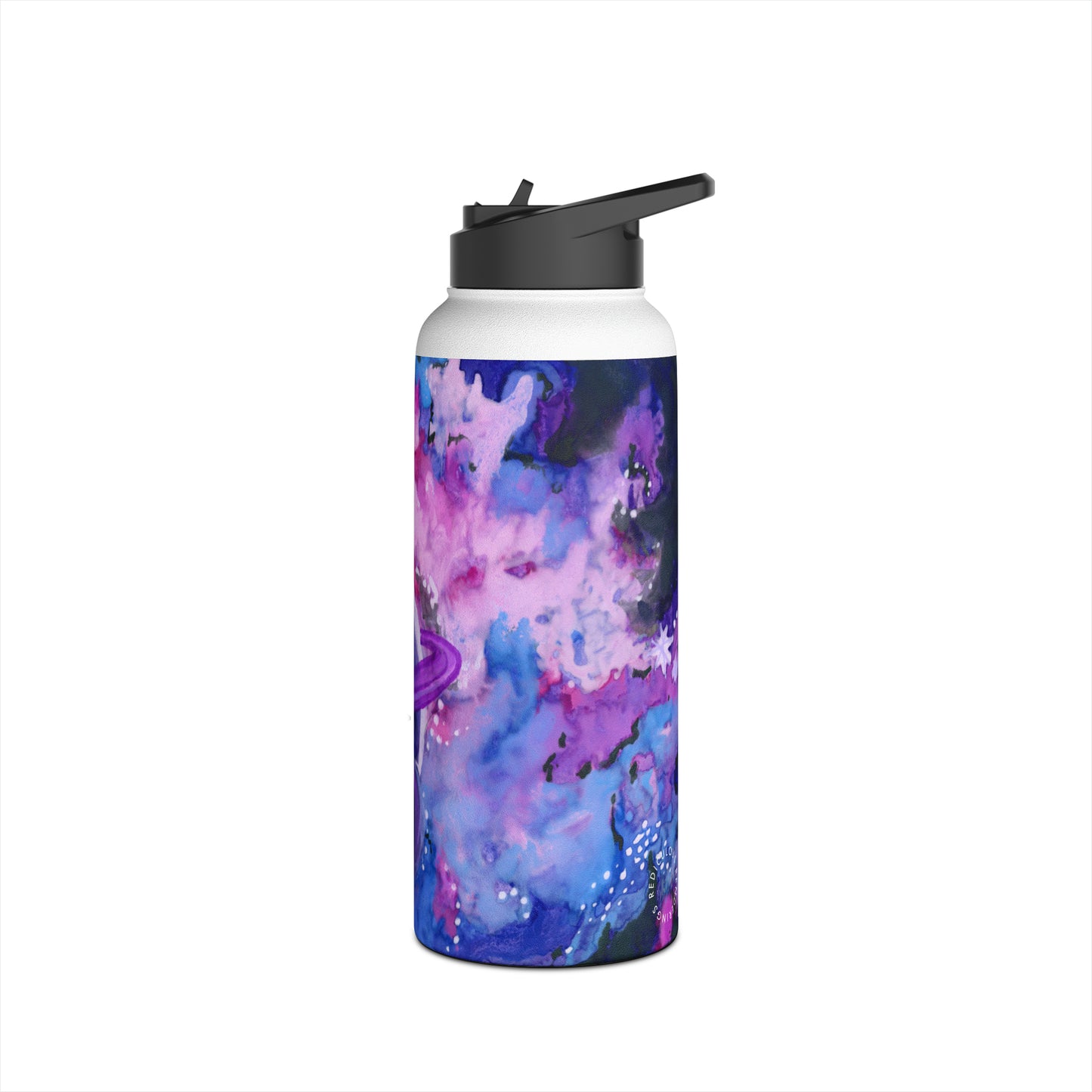 Purple Galaxy Stainless Steel Water Bottle, Standard Lid