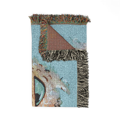 Woven Blanket — Colorful Whimsical Owl Throw Blanket