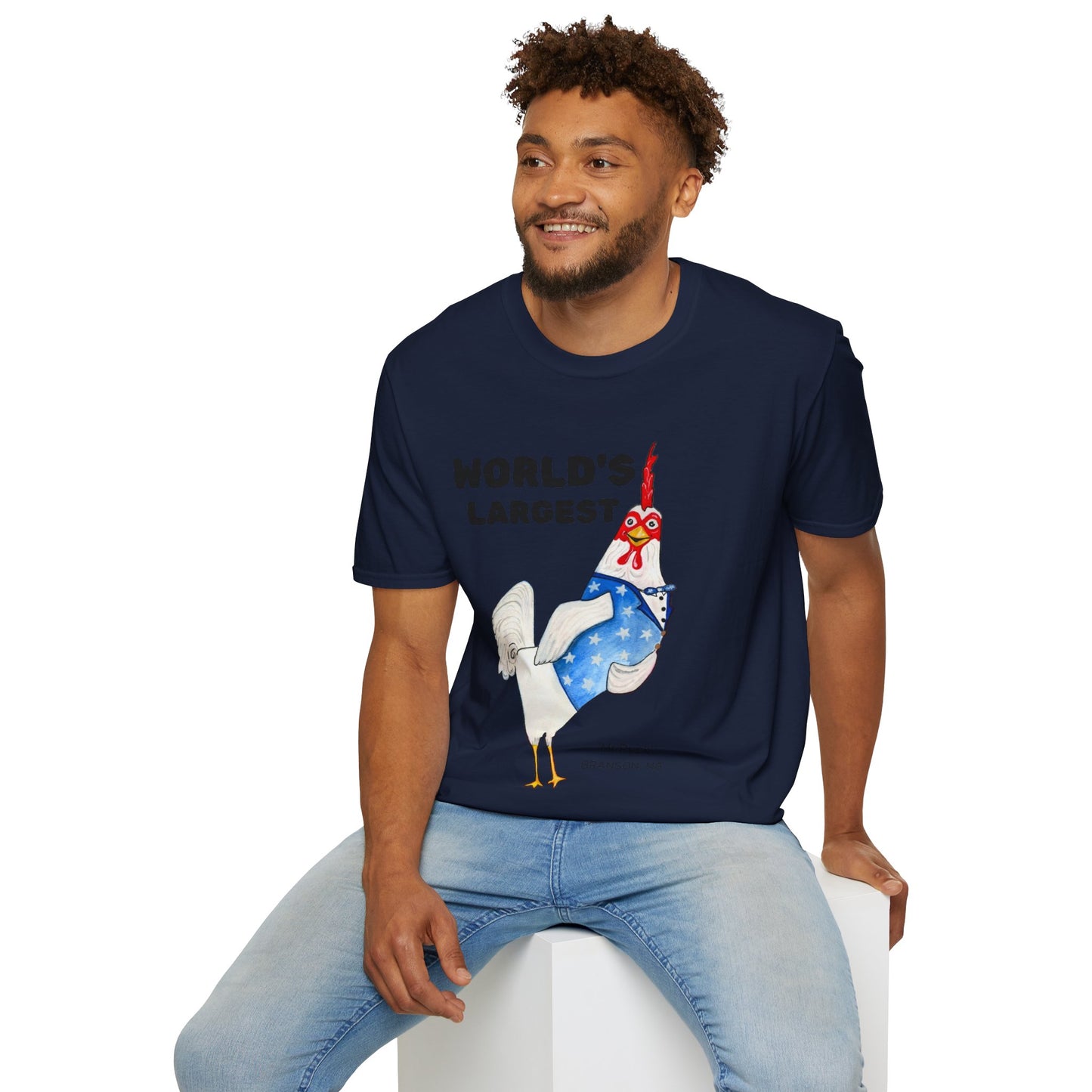 World's Largest Chicken T-Shirt — Funny Patriotic Rooster Tee