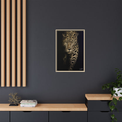Leopard at Night Framed Wall Art