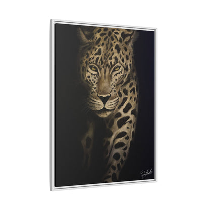 Leopard at Night Framed Wall Art