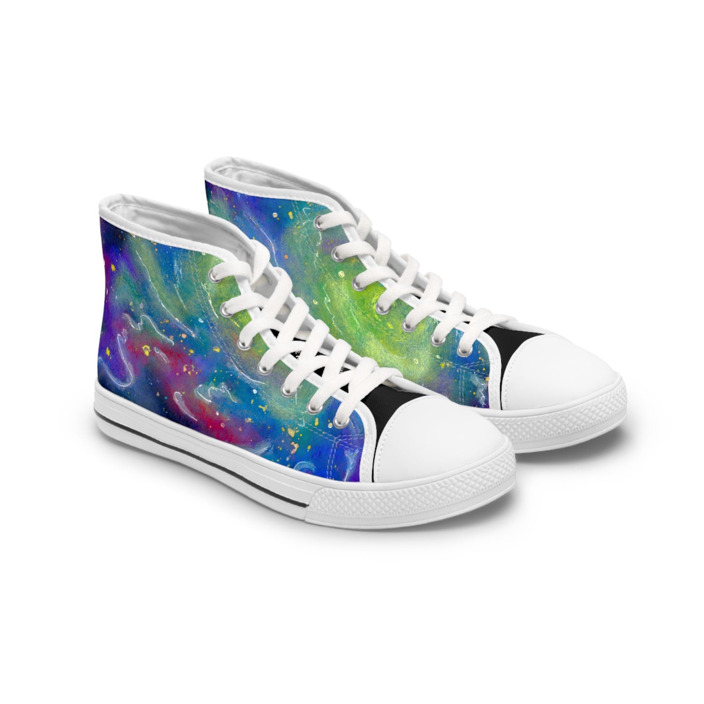 Rainbow Vortex Galaxy Unisex Classic High Top Sneakers