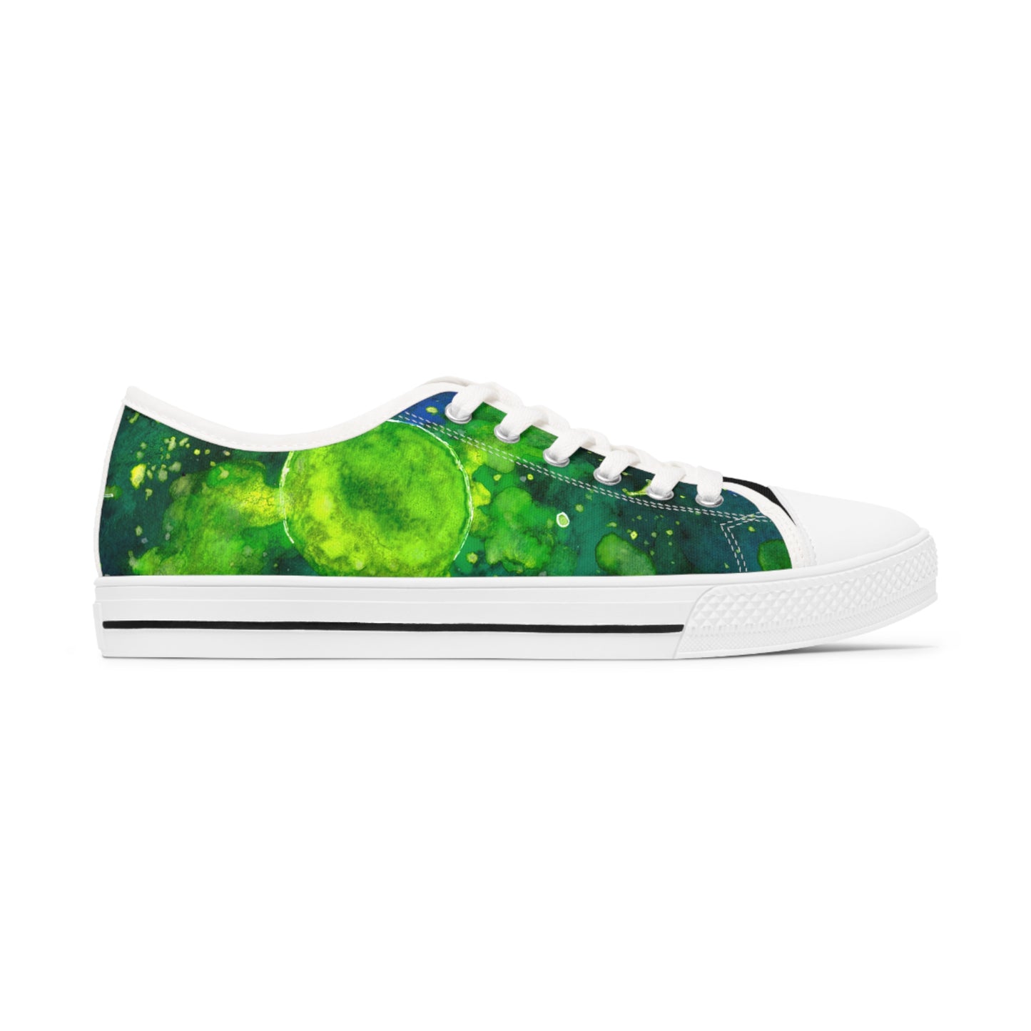 Green Galaxy Unisex Classic Low Top Sneakers Closed Toe Casual Walking Fashion Shoes