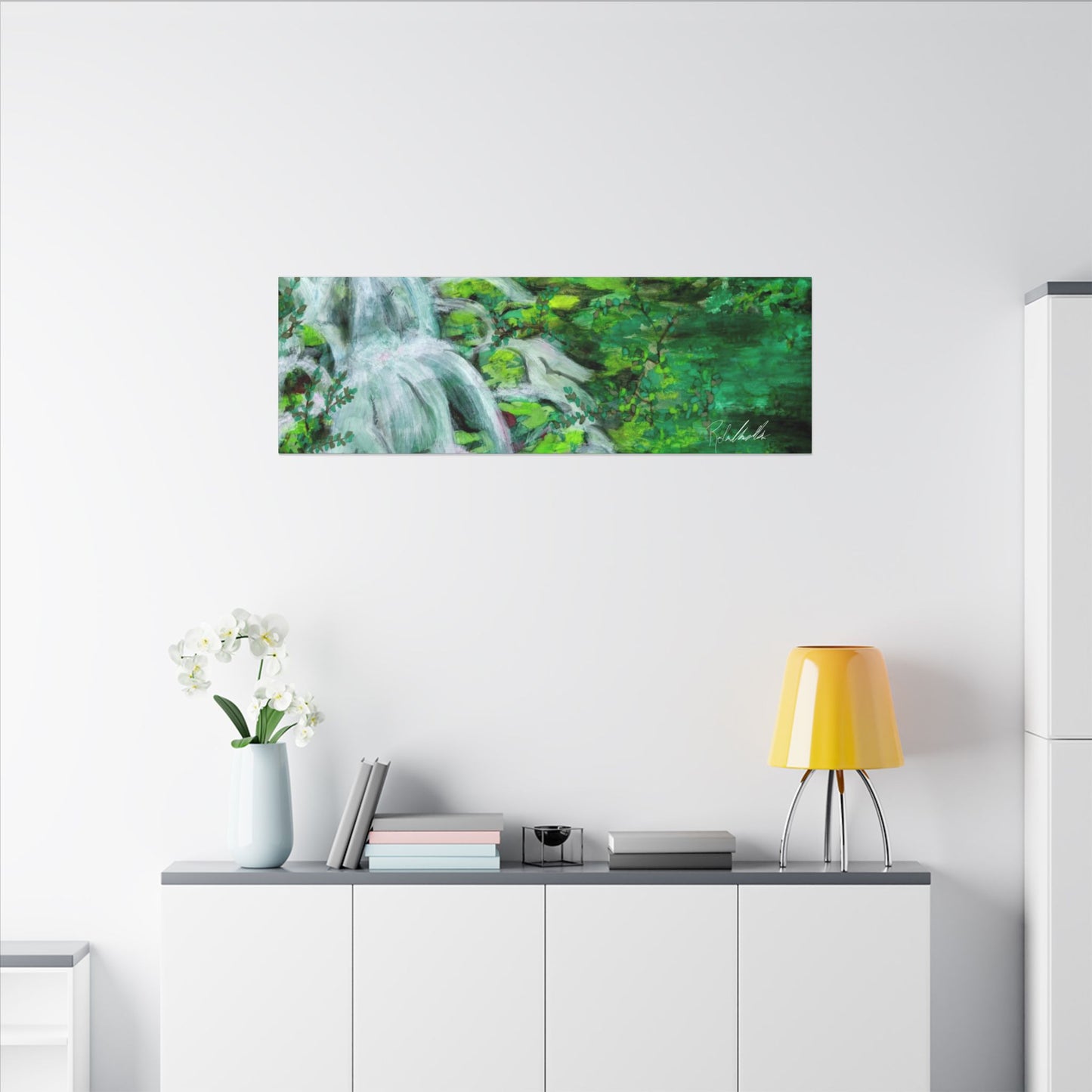 Mossy Waterfall Canvas Gallery Wrap