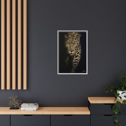 Leopard at Night Framed Wall Art