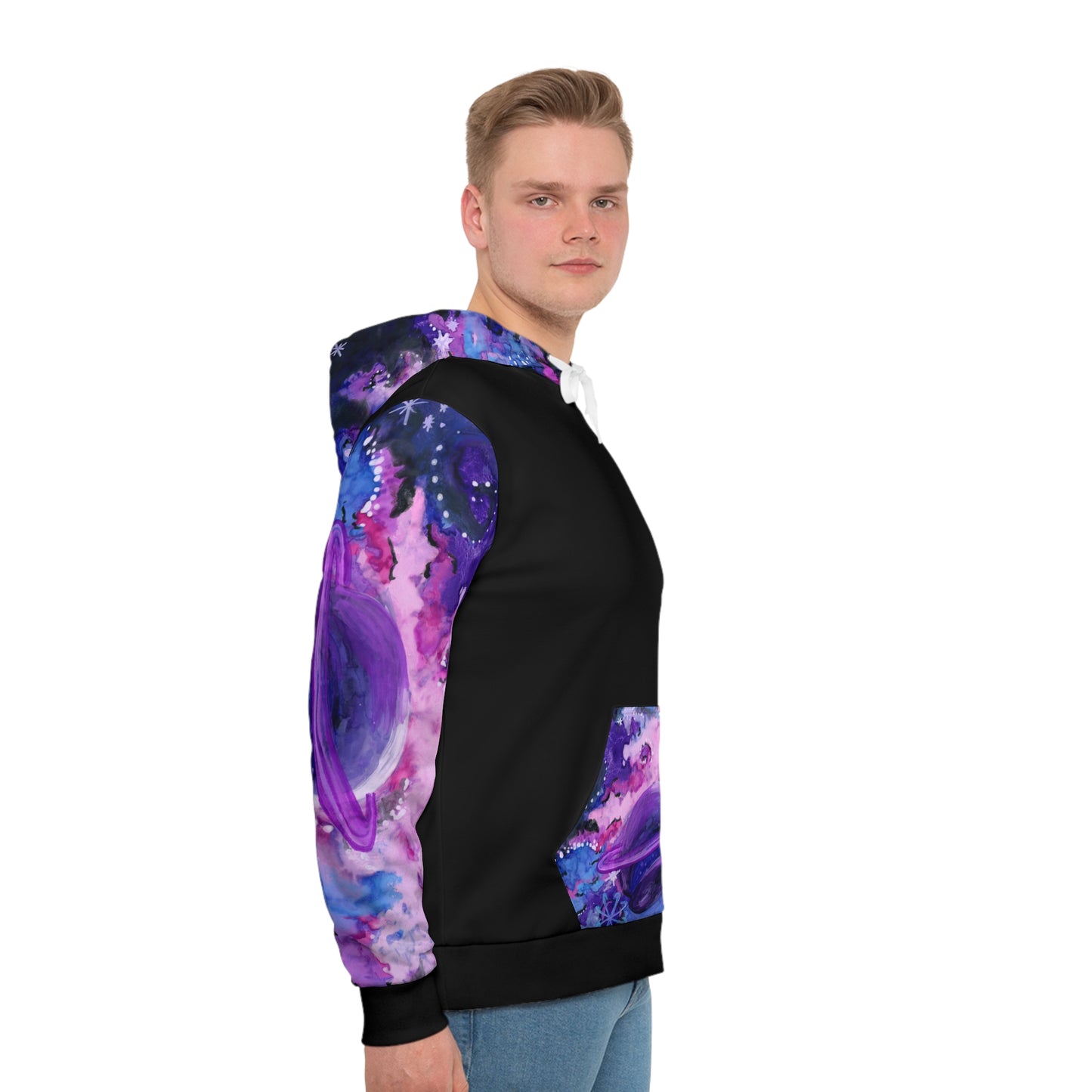 Purple Galaxy Galaxy Unisex Fashion Hoodie (AOP)