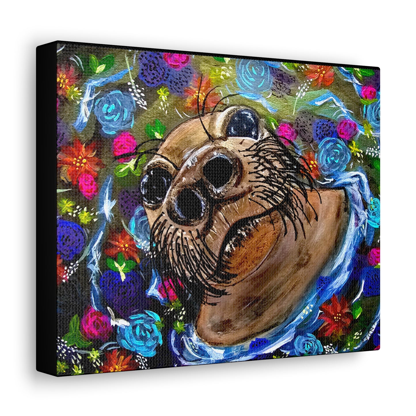 Flower Seal Canvas Gallery Wraps