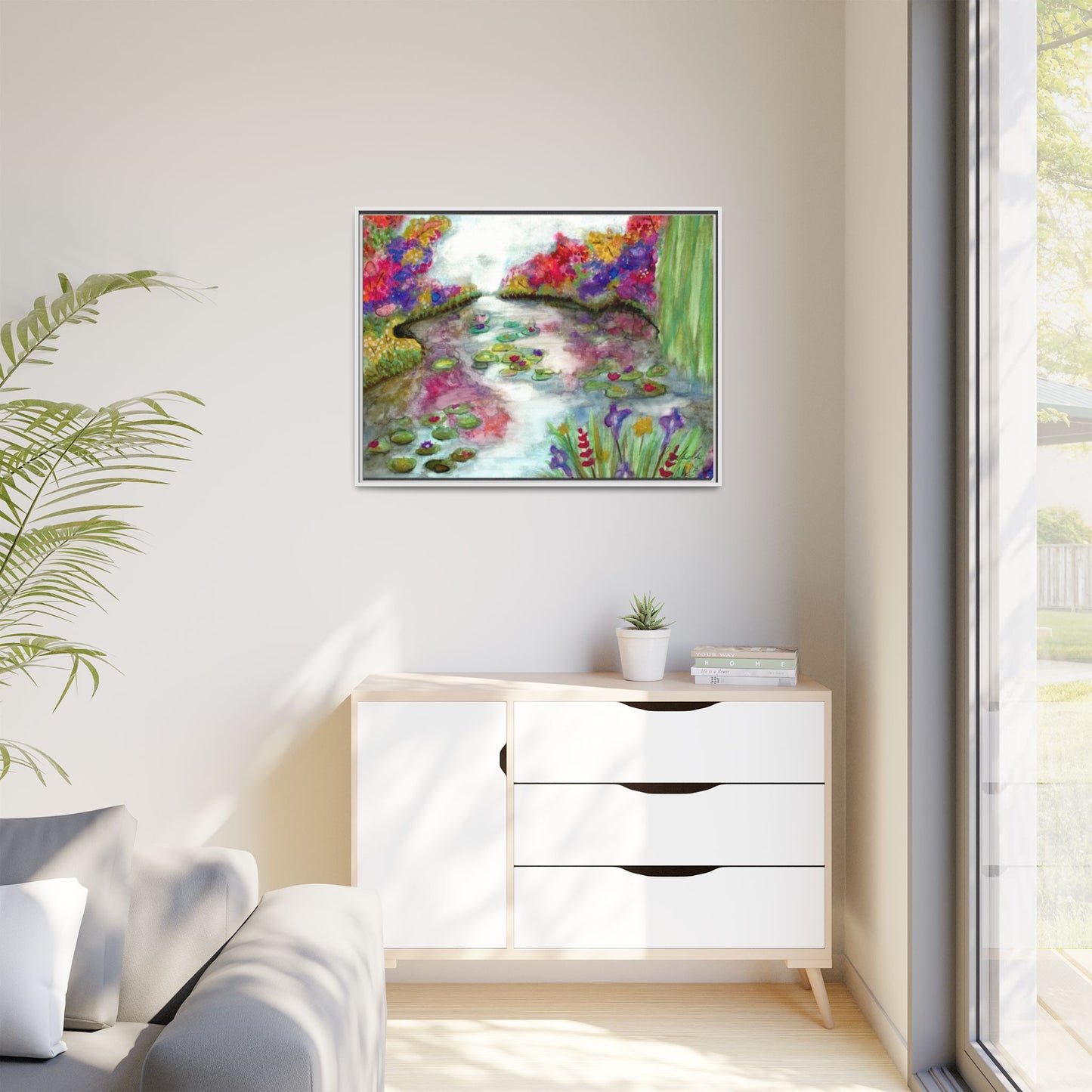 Floral Summer Pond Framed Wall Art
