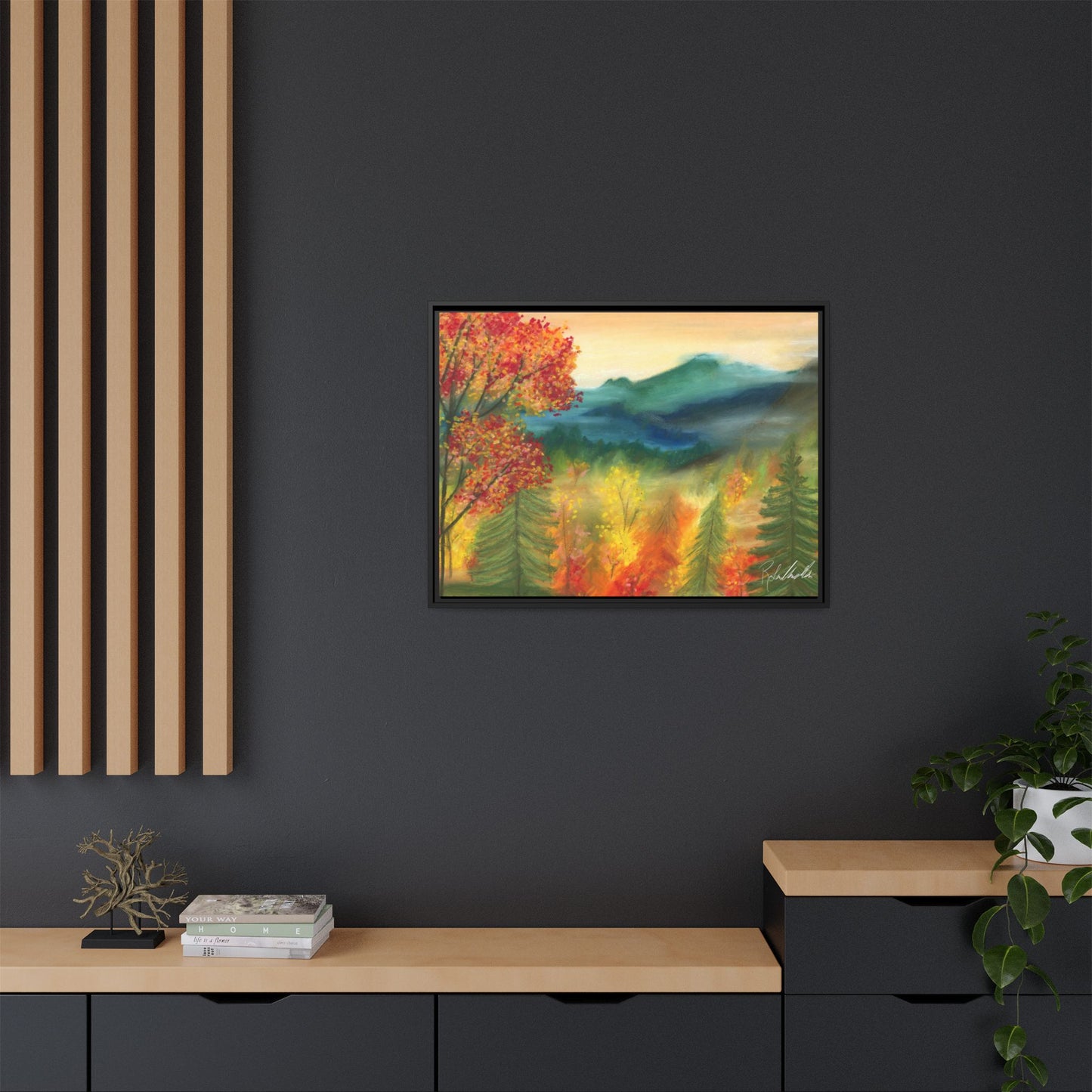 Fall Mountains Framed Wall Art