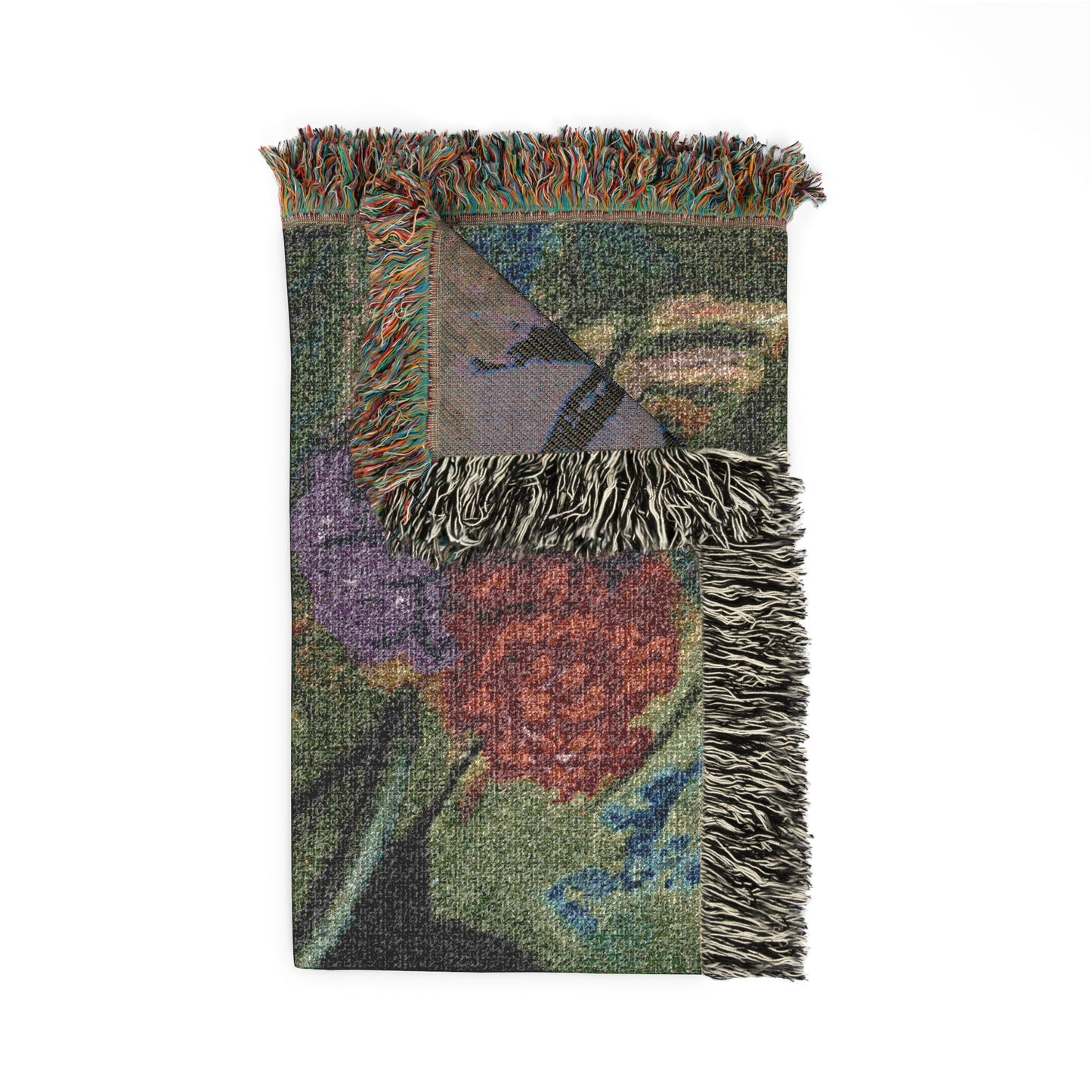 Gothic Raven & Doctor Woven Blanket — Halloween Death Mask Throw