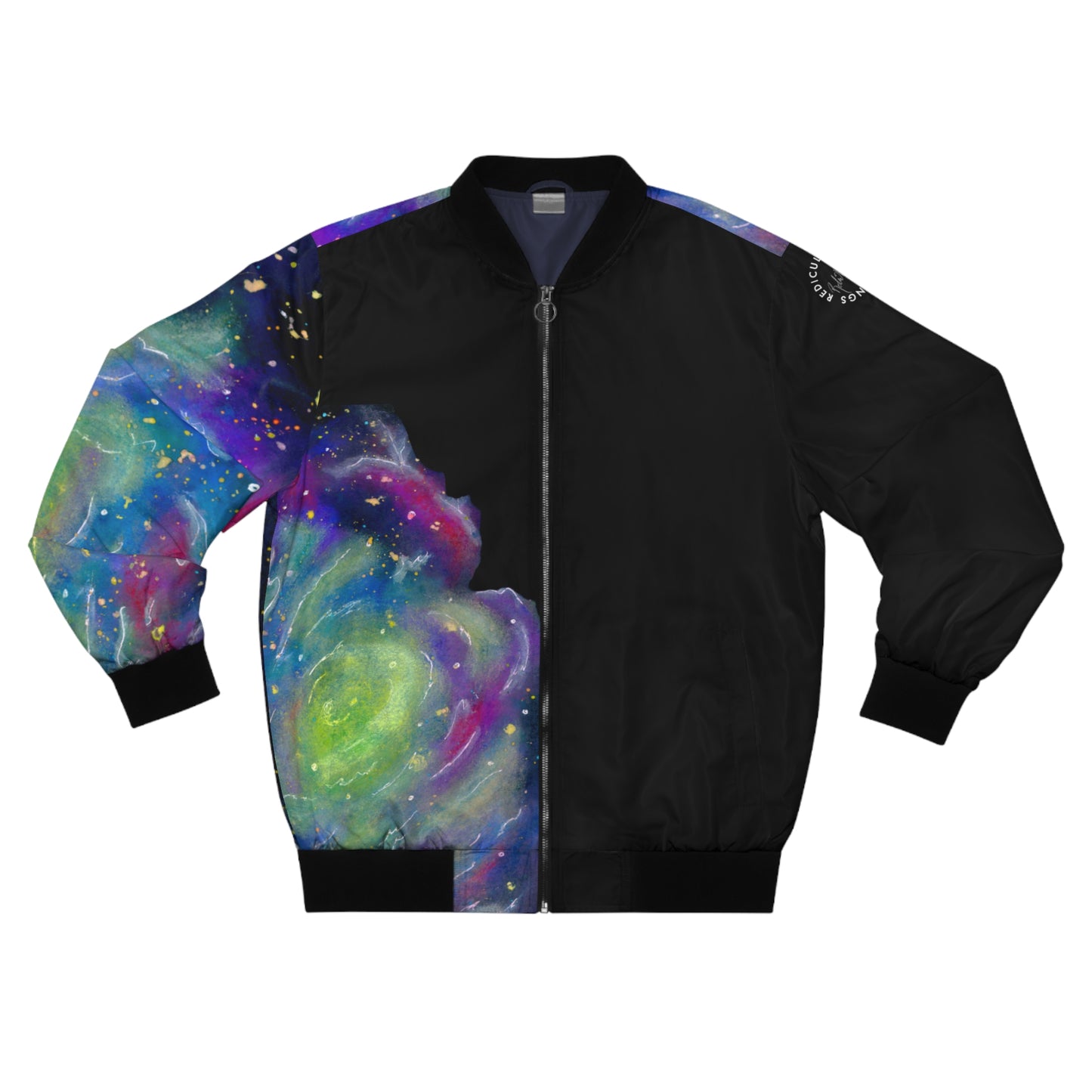 Rainbow Vortex Galaxy Men's Bomber Jacket (AOP)