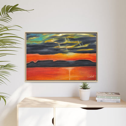 Sleeping Giant at Sunset Framed Wall Art