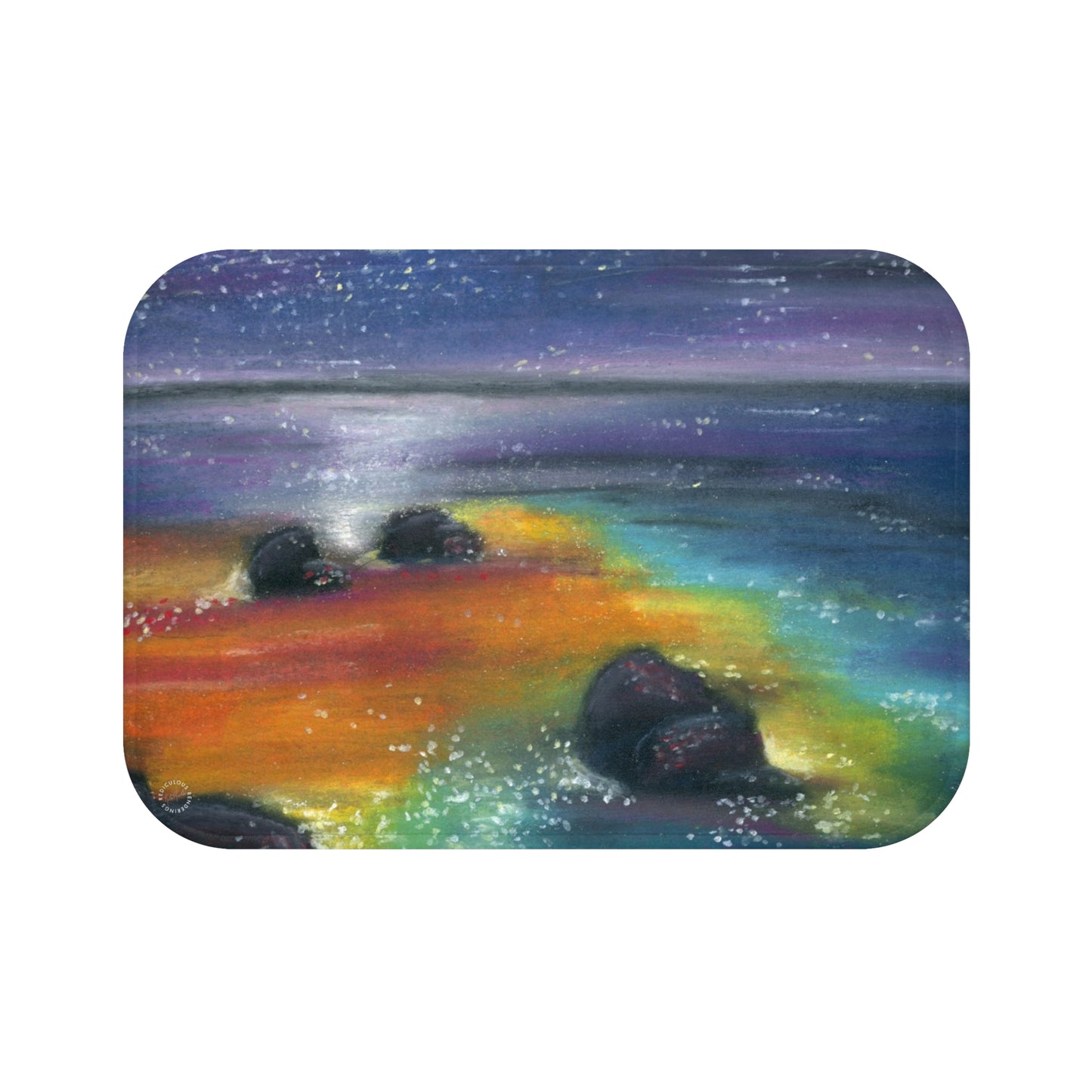 Night Beach Bath Mat