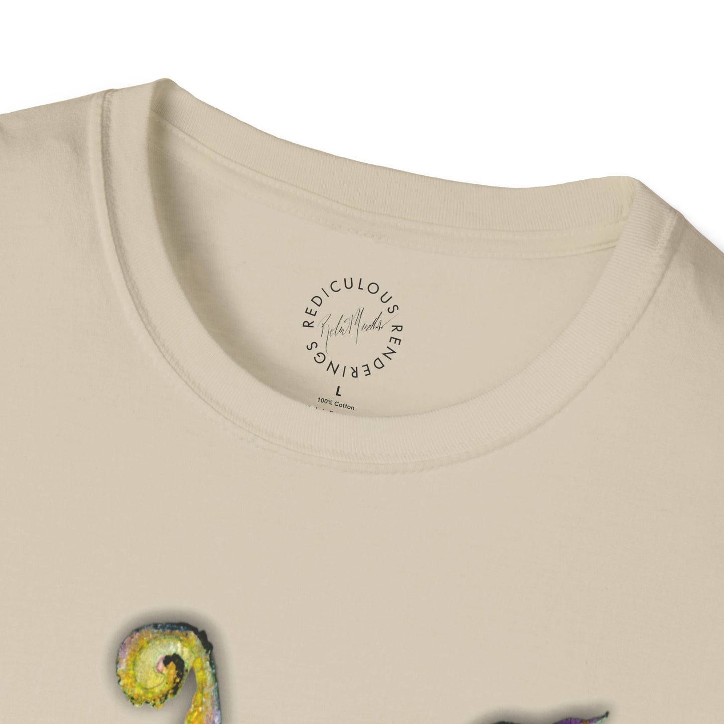 Green octopus Unisex Softstyle T-Shirt