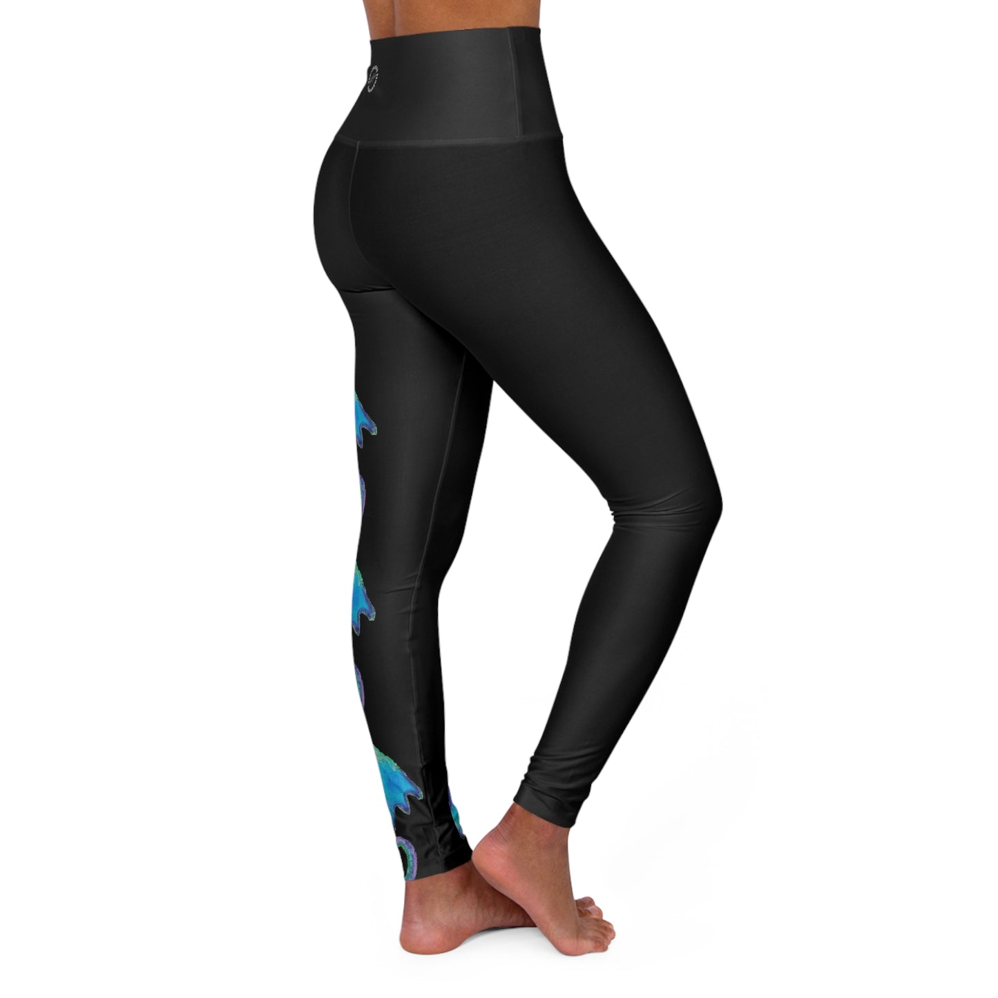 Water Dragon High Waisted Yoga Leggings (AOP)