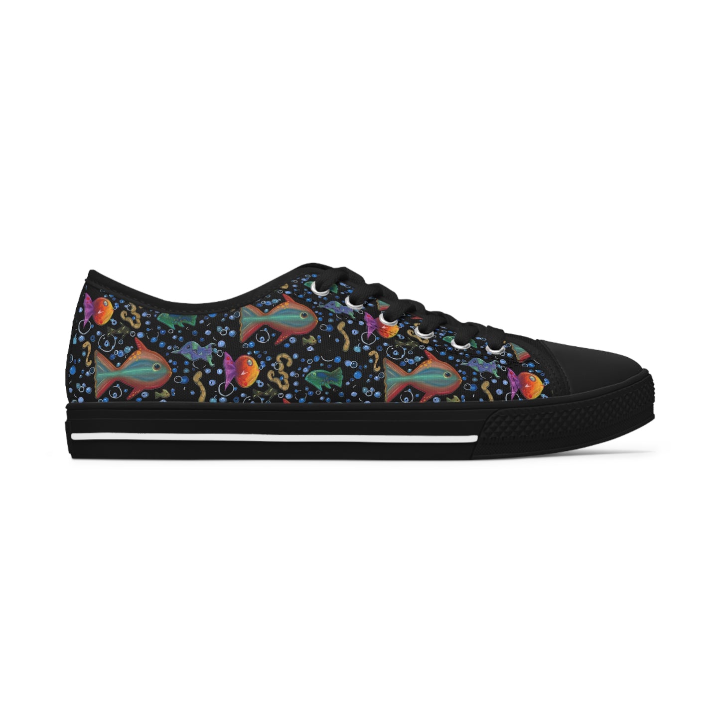 Fish Printed Unisex Classic Low Top Sneaker Shoes